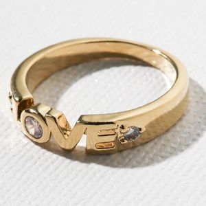 New Vanessa Mooney gold THE LOVE RING